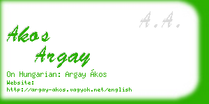 akos argay business card