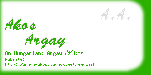 akos argay business card